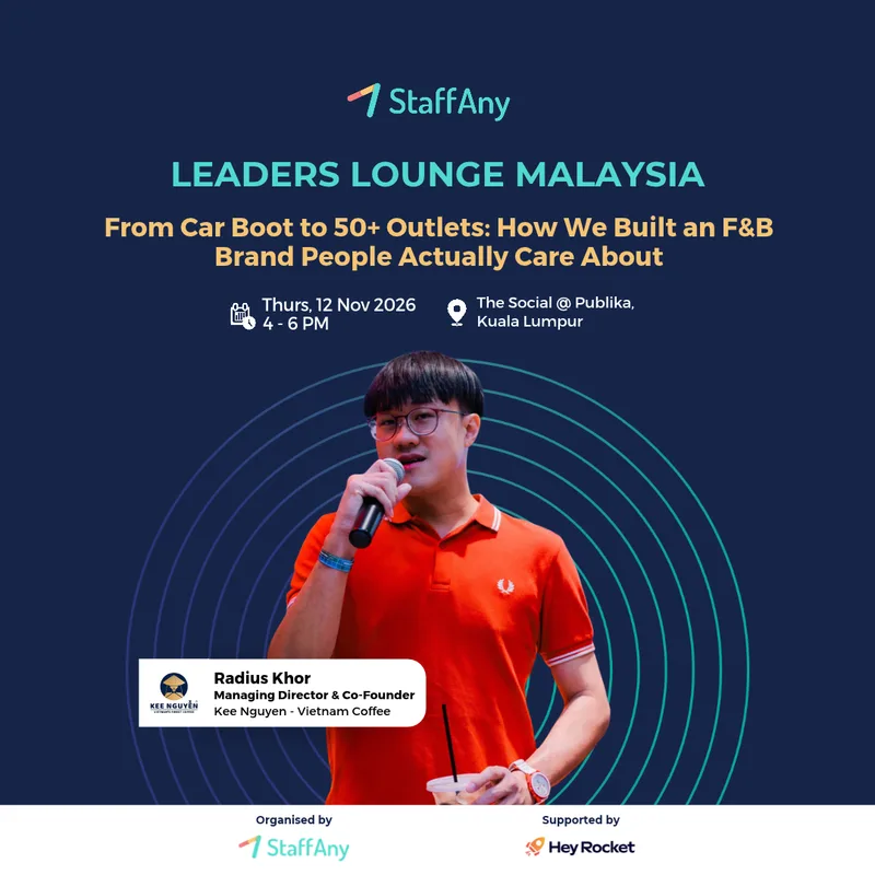 Official cover for StaffAny Leaders Lounge Malaysia in November 2026