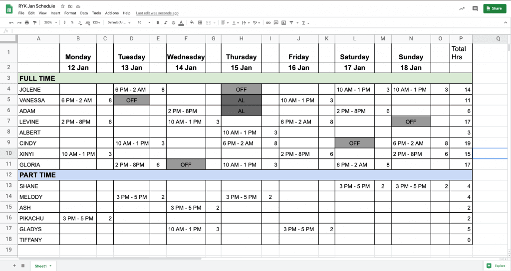 workforce scheduling