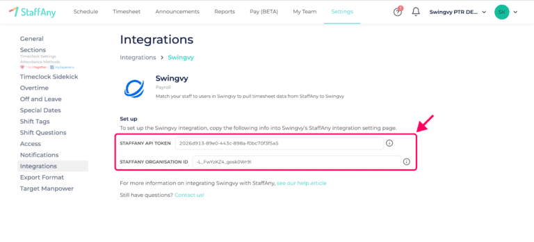 , Swingvy and StaffAny Integration &#8211; StaffAny