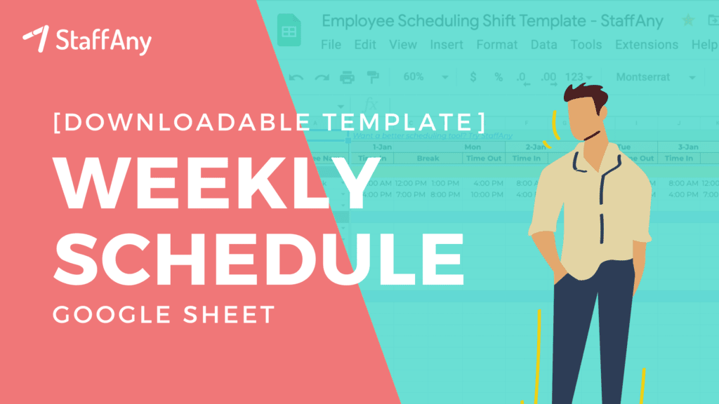 weekly schedule google sheets template header
