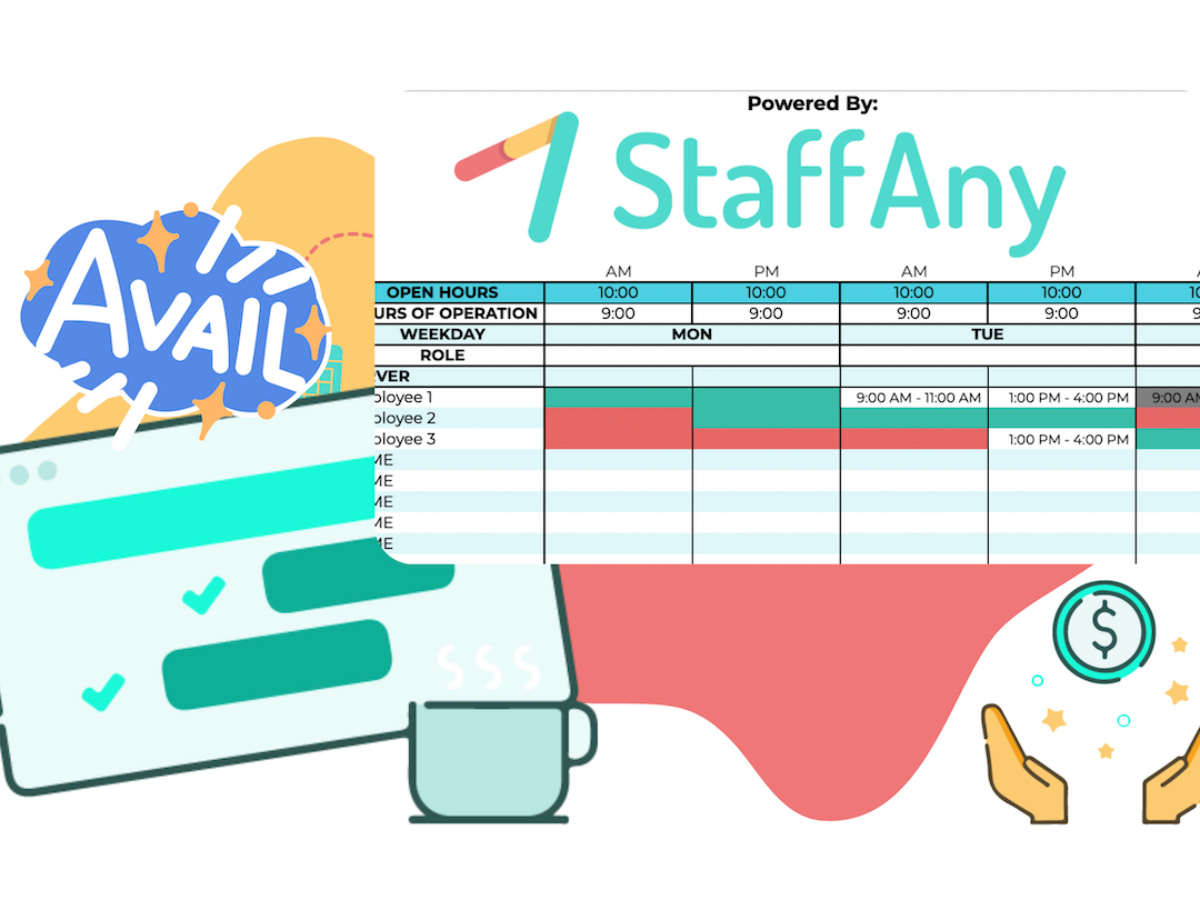 free template for employee availability | staffany