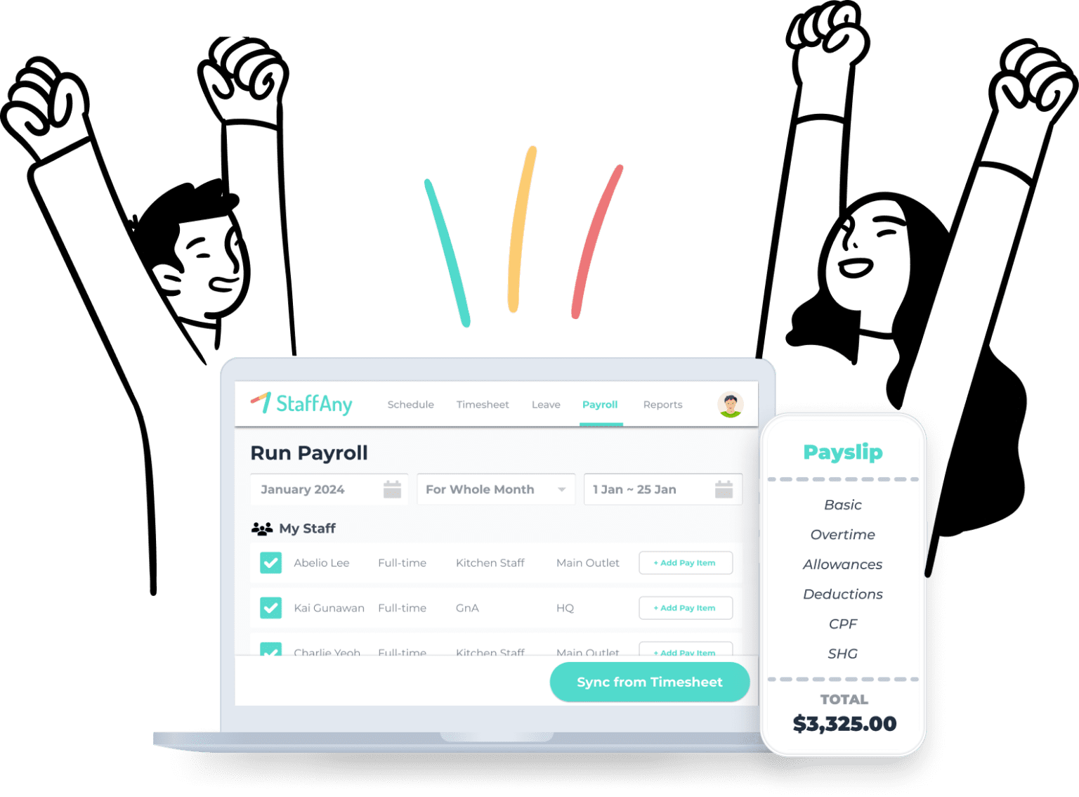 Payroll Management Software for F&B & Retail - StaffAny