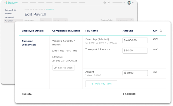 , Payroll Landing