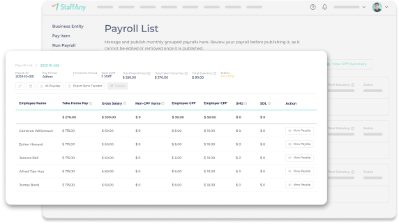 , Payroll Landing