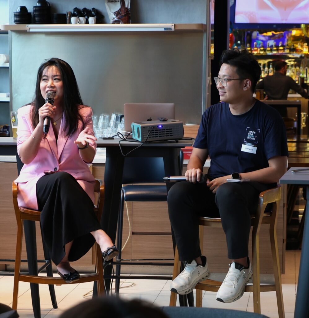 StaffAny HR Happy Hour 2026 May 2026 - Breadtalk's Ivy Tjin and Jeffrey Wong Fireside Chat at Picotin Shenton Way.